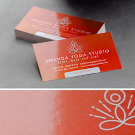 glossy paper  business card mockup