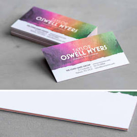 triple layer color business card mockup
